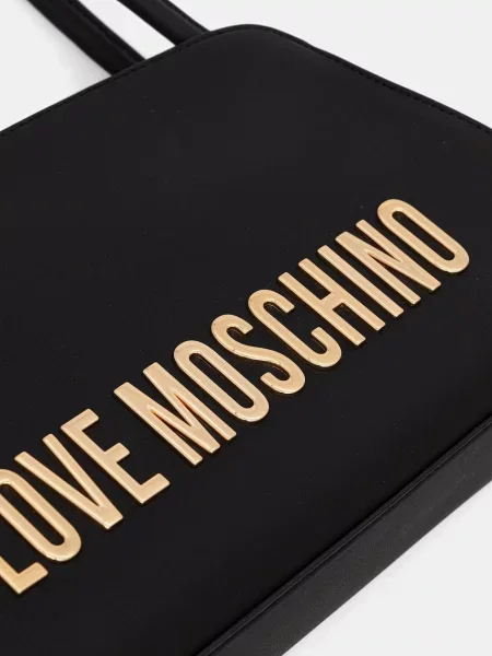 Кожаная сумка шоппер Love Moschino