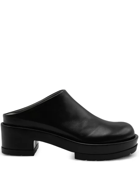 Klapki mules Sapio skórzane czarne