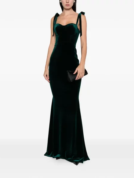 Rochie maxi Cristallini de costum verde