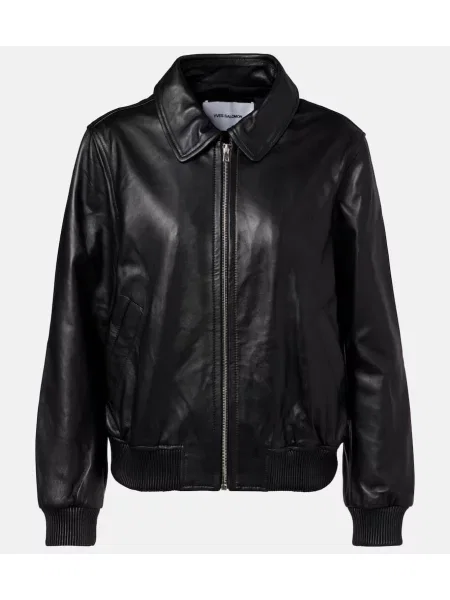 Kurtka skórzana Yves Salomon czarna