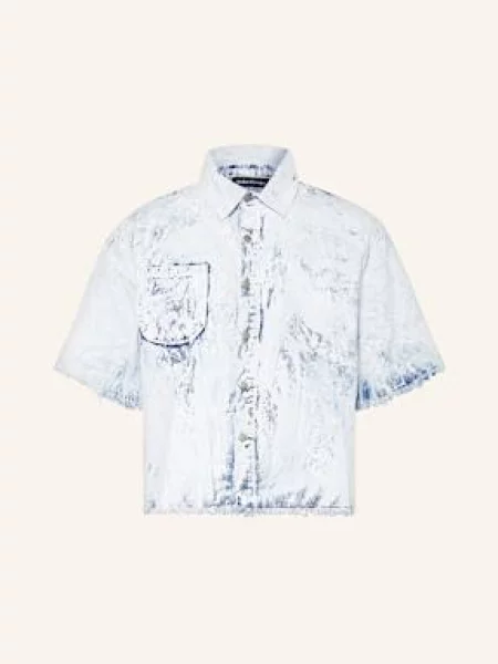 Atelier D’Roupa Svrchní Džínová Košile Survivor bílá/ černošedá bílá