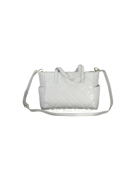 Lniana shopperka Valentino By Mario Valentino szara