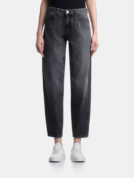 Прямі джинси Emporio Armani бавовна/ліоцел сірий