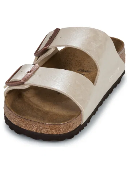 Pantofi Birkenstock cu perle alb