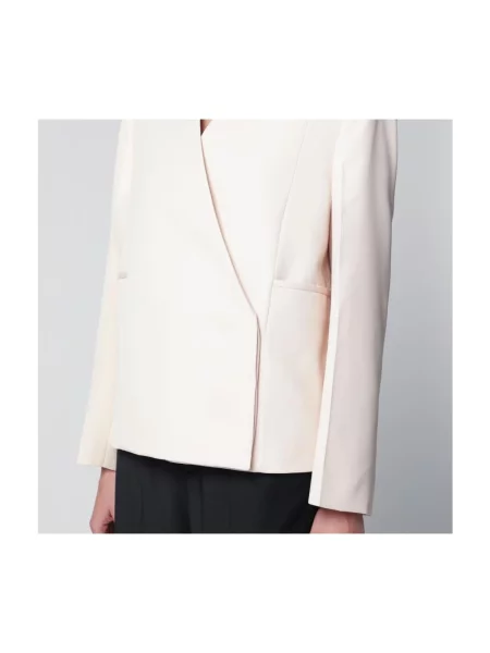 Marynarka Jil Sander wełniana dwurzędowa beżowa