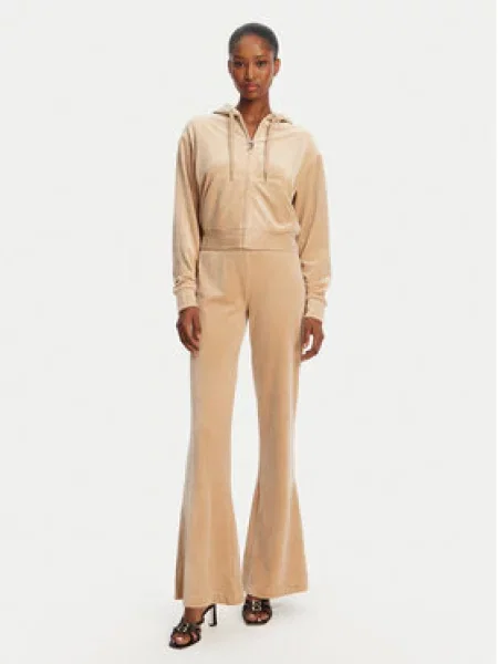 Juicy Couture Teplákové kalhoty Christine Flared Leg béžová