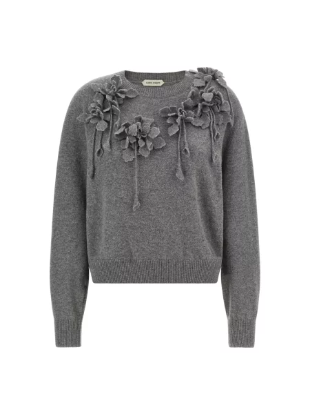 Sweter Alberta Ferretti wełniany szary