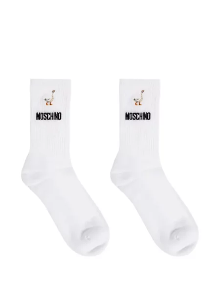 Čarape Moschino s autogramom bijela