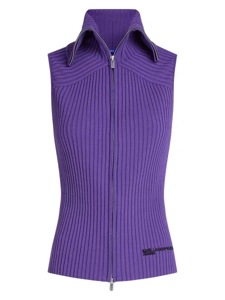KARL LAGERFELD JEANS Vestă tricotată mov mură