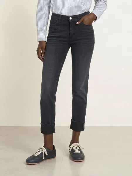 Cambio Jeansy Straight Pearlie schwarz