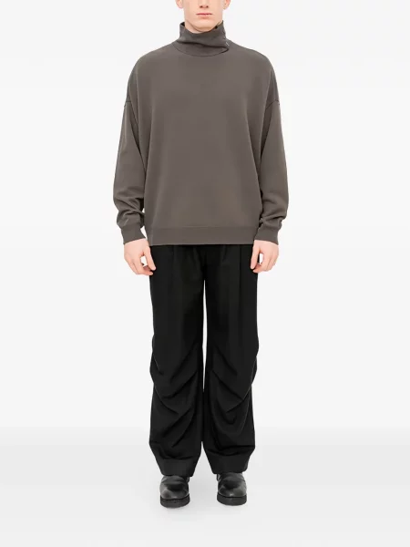 Pantaloni Devoa de lână clasici negru