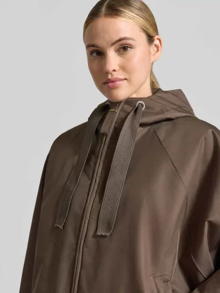Płaszcz o kroju relaxed fit z kapturem model PURE' G-lab