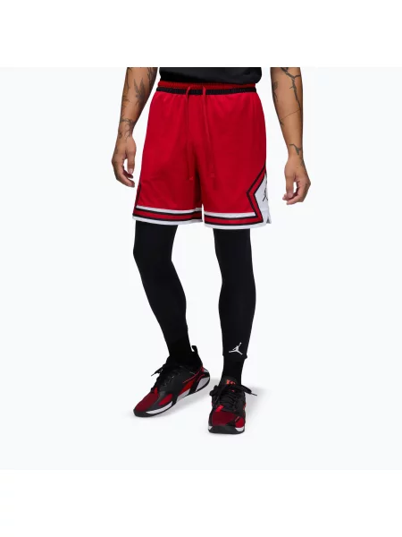 Basketbalové šortky Nike Jordan Mesh Diamond 4" gym red/white/black bílé