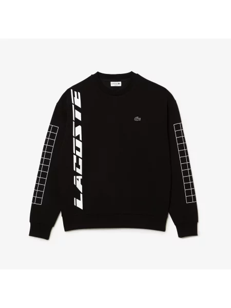 Lacoste Bluza O Luźnym Kroju Z Dwuwarstwowej Piki czarna