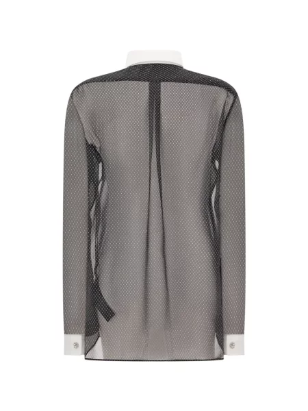 Cămașă Tom Ford de mătase cu imagine negru