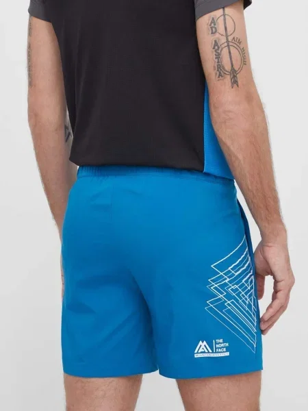 The North Face szorty sportowe Mountain Athletics niebieskie
