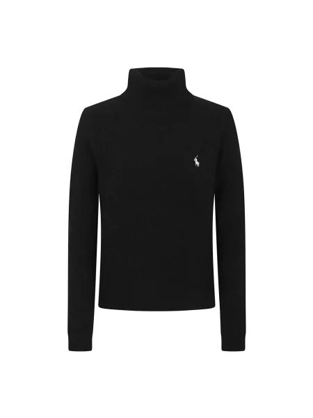 Sweter z dzianiny z wyhaftowanym logo Polo Ralph Lauren czarny