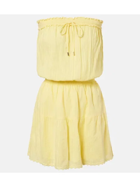 Rochie Melissa Odabash cu broderie galben