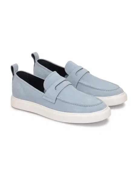 Sneakersy Kazar zamszowe wsuwane niebieskie