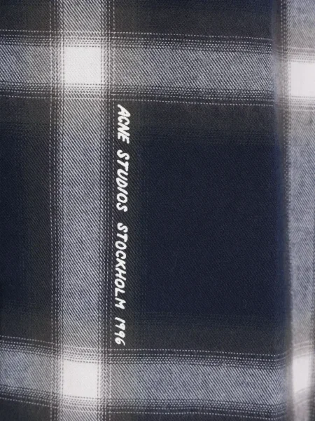 Cămașă Acne Studios în carouri albastru