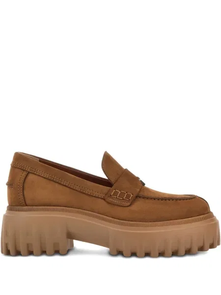 Велурени лоуфъри Hogan кафяво