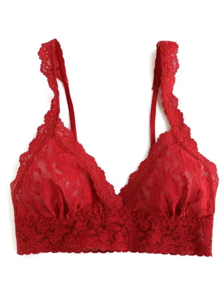 Кружевной бралет с мягкой чашкой червоний