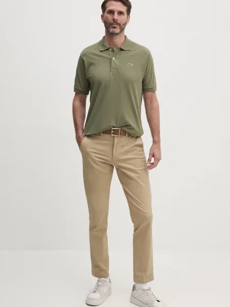 Koszulka polo Lacoste oliwkowa