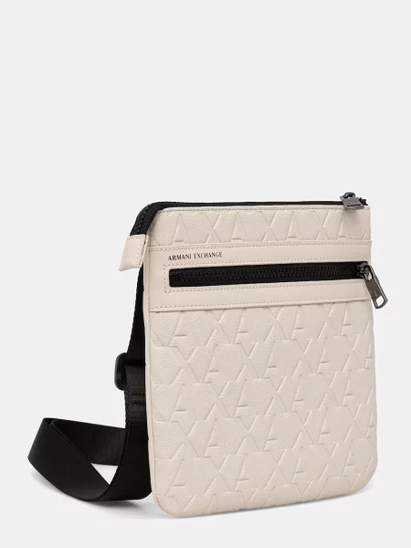 Armani Exchange geantă mică pentru bărbați bej