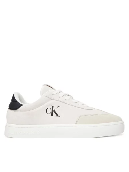 Sneakersy z nadrukiem z logo model ‘CLASSIC’ białe