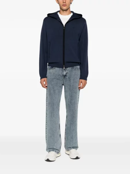 Hoodie Emporio Armani μπλε