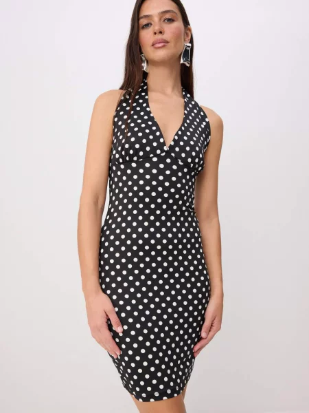Trendyol Rochie negru alb