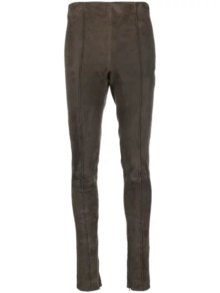 Szarvasbőr leggings Polo Ralph Lauren barna