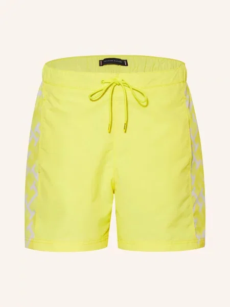 Szorty kąpielowe Tommy Hilfiger SF Medium Drawstring Print reactive monogram yellow tulip żółte