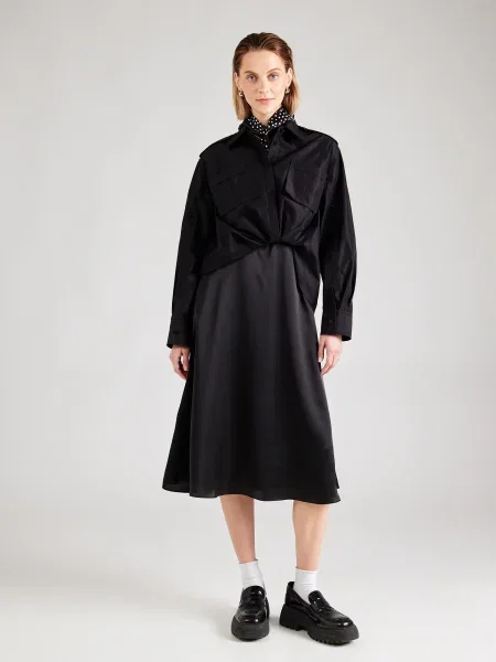 Phillip Lim Košeľové šaty čierna
