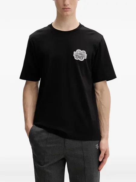 Tricou Filling Pieces cu decolteu rotund cu autograf negru