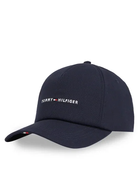 Шапка с козирка Tommy Hilfiger с апликация тъмносиньо