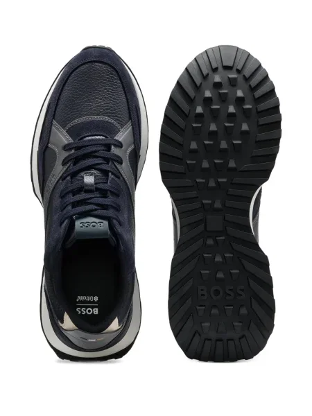 Sneakerși Boss din piele albastru