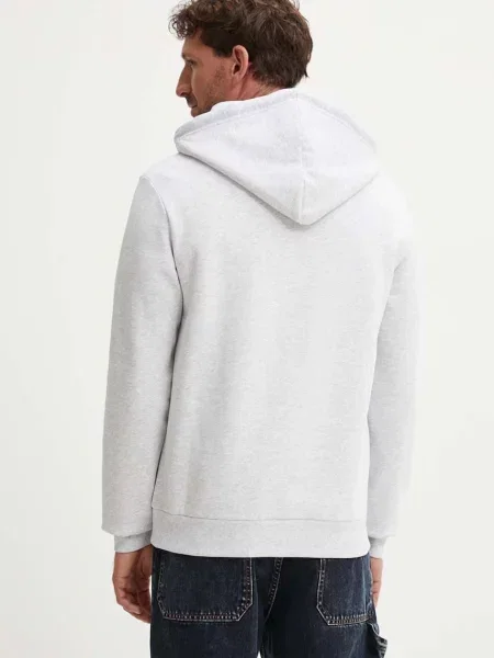 Кофта A.P.C. hoodie standard rue madame GOTS з капюшоном меланж сірий