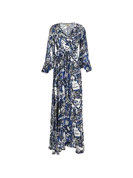 Maksi sukienka maxi Alessandro Enriquez garniturowa biała