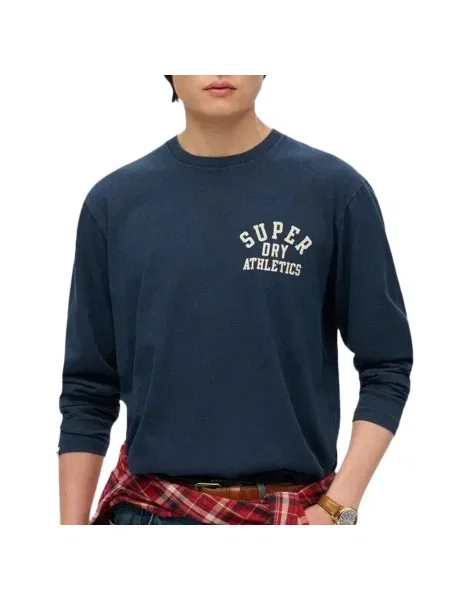 Sweter Superdry Athletic Granatowy niebieski