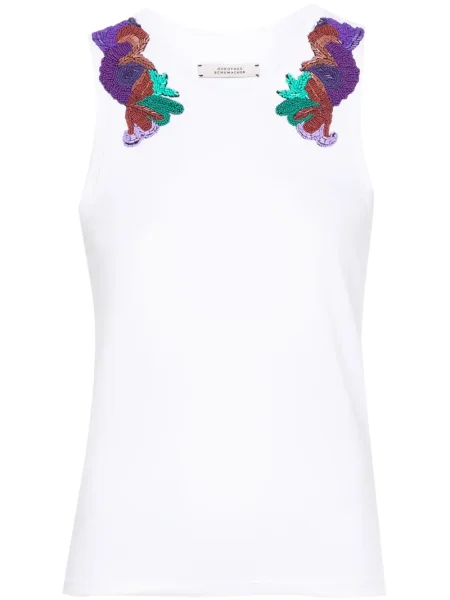 Top Dorothee Schumacher cu broderie alb