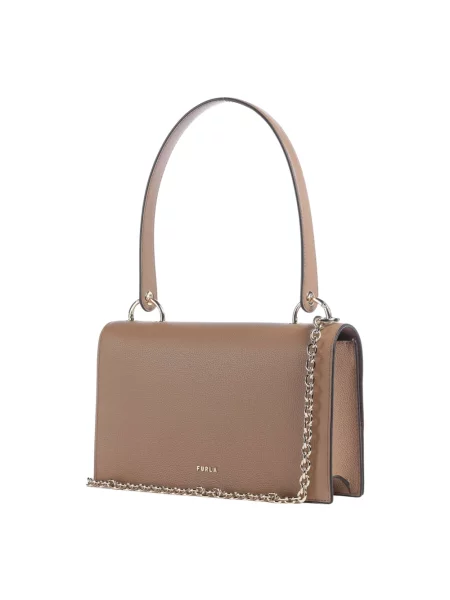 Torebka Furla skórzana brązowa