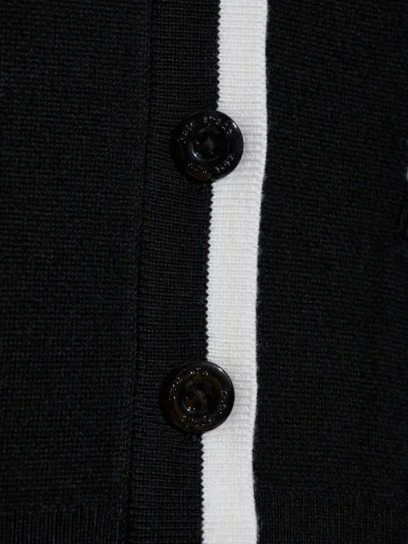 Cardigan Kate Spade de lână cu decolteu în V negru