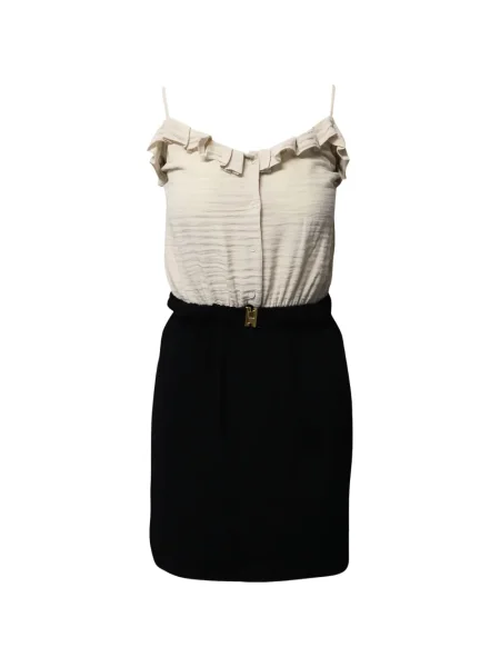 Sukienka Sandro z falbankami garniturowa czarna