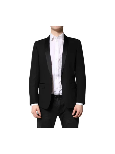 Garnitur Dolce And Gabbana wełniany czarny