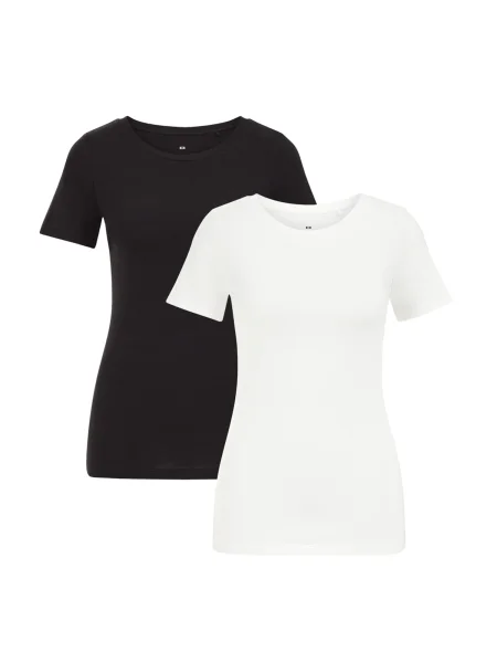 WE Fashion Tricou negru alb