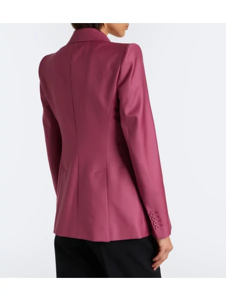 Sacou Mcqueen de lână roz