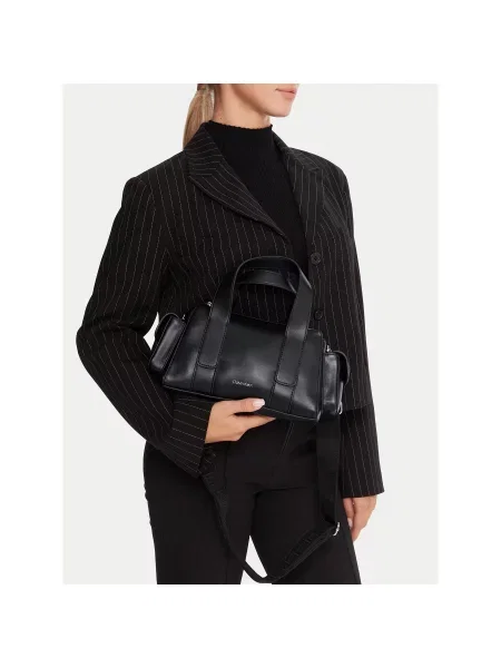 Torbica Calvin Klein Webbing Strap Pocket Bag crna