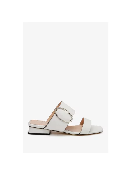 Кожаные шлепанцы Evaluna белые