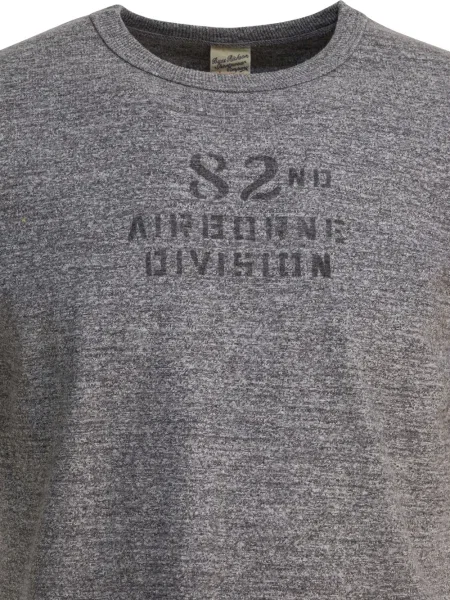 Tricou Buzz Ricksons cu imagine cu decolteu rotund gri
